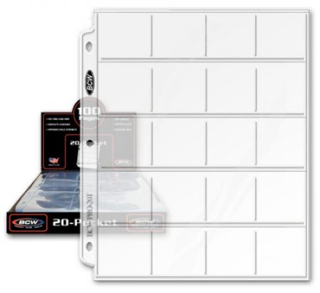 BCW Polypropylene Pages -- 20 2x2 Pockets