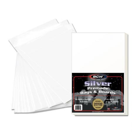 BCW Silver Comic Premade Bags and Boards
