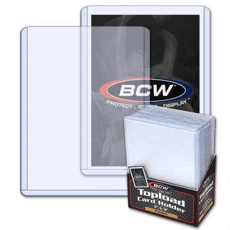 BCW Topload Holders -- Trading Card Premium (3 x 4) -- Pack of 25