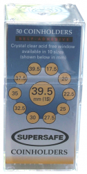 Supersafe Self Adhesive 2x2 Holders -- 39.5mm (Large Dollars)