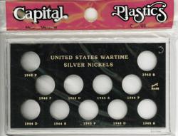 Capital Holder - Wartime Silver Nickels 1942-1945 (Meteor)