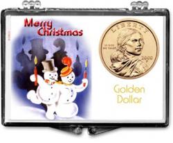 Edgar Marcus Snaplock Holder -- Christmas -- Snowmen -- Golden Dollar