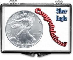 Edgar Marcus Snaplock Holder -- Congratulations -- Silver Eagle