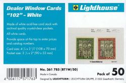 Lighthouse Dealer Cards (102A) -- 4 1/4 x 2 3/4 -- White