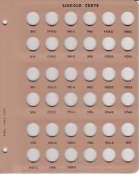 Dansco Replacement Page 7100-4/7103-4/8100-4: Lincoln Wheat Cents (1947 to 1958-D)