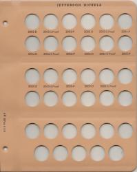 Dansco Replacement Page 8113-6: Jefferson Nickels w/ Proof (2002-D to 2005-S)
