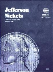 Whitman Folder 9009: Jefferson Nickels No. 1, 1938-1961