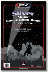 BCW Silver Mylar Comic Book Bags (2 mil) -- Pack of 50