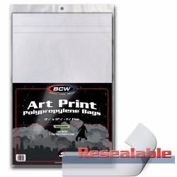 BCW 11x17 Art Print Bags (Resealable) -- Pack of 100