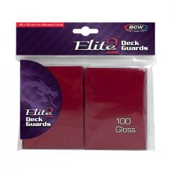 BCW Elite2 Glossy Deck Guards -- Red