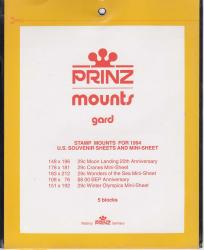 Prinz/Scott Stamp Mounts: 1994 Souvenir Sheets