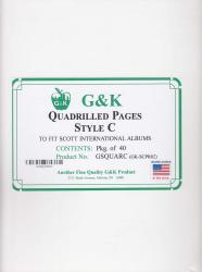 G&K Quadrilled Pages -- Style C -- Scott International Albums