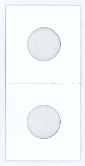 3-Hole Penny Size 2x2 Mylar Cardboard Coin Flips StoragePaper Holder 5000 