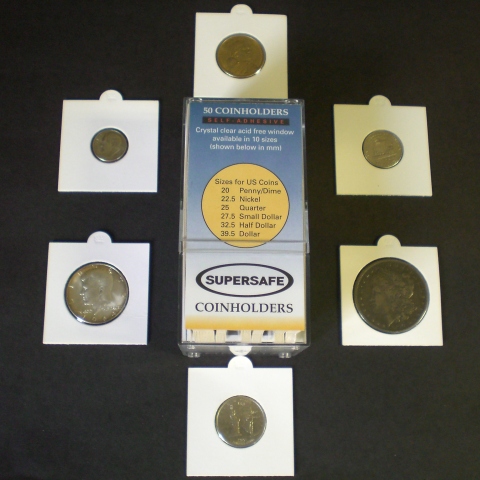 Silver Eagle Size Coin Flips holders Pack of 100 BCW 2.5 x 2.5 Cardboard Crown 