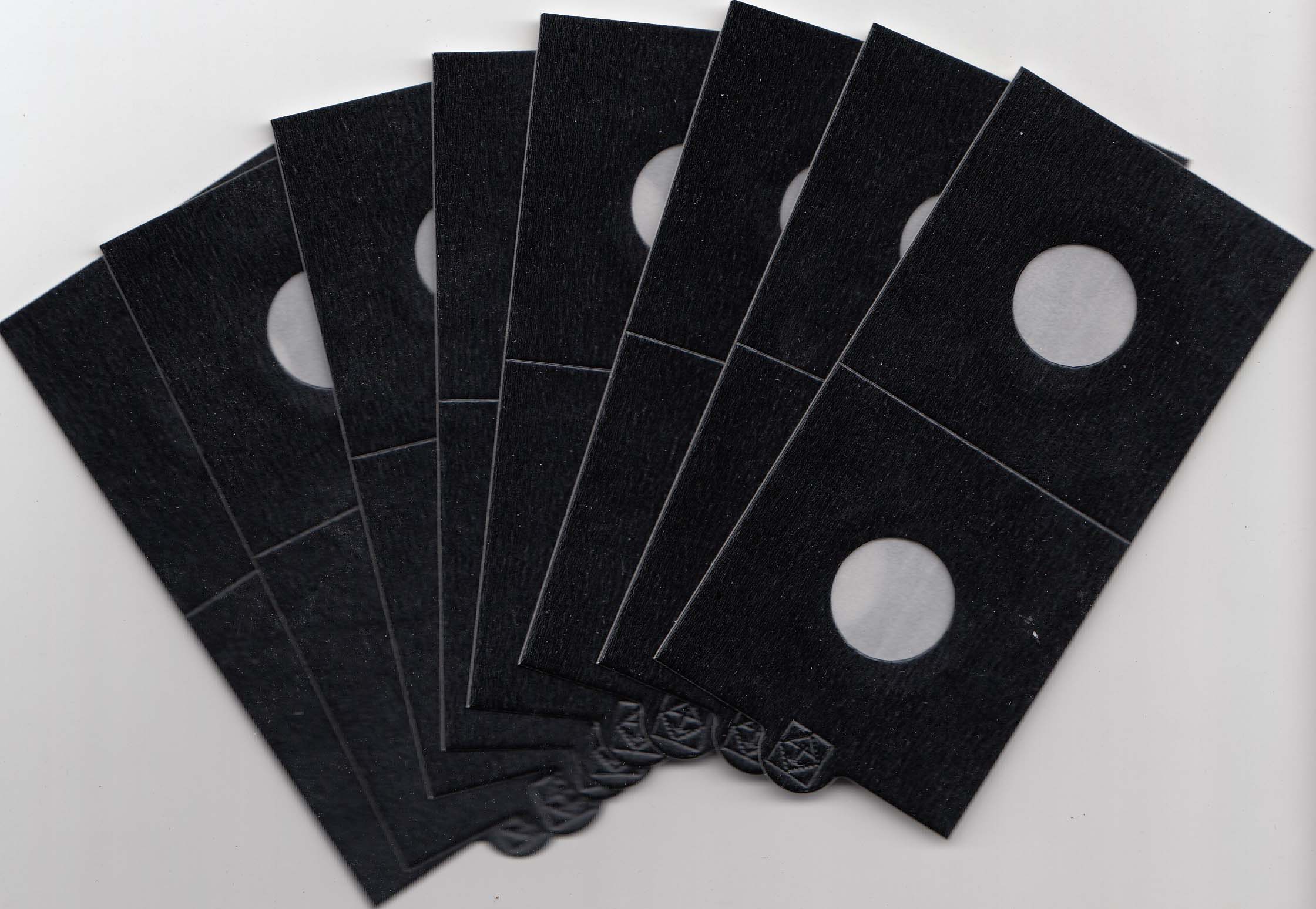 Self-adhesive Black Matrix 2x2 50 x 50 mm coin holders for coins up to 30 mm 