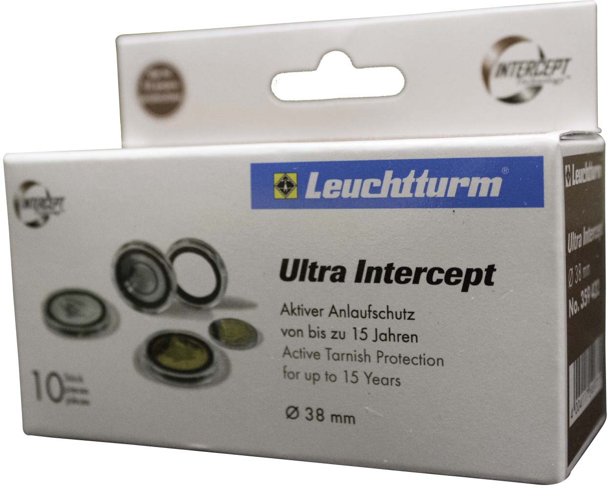 Pack of 10 Leuchtturm Ultra Coin Capsules Intercept 36 mm 