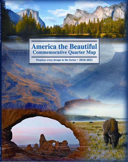 America's Natural Wonders & Parks Quarters Collectible Quarters Map