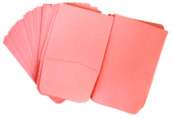10 Small Coin Envelopes in Colors 