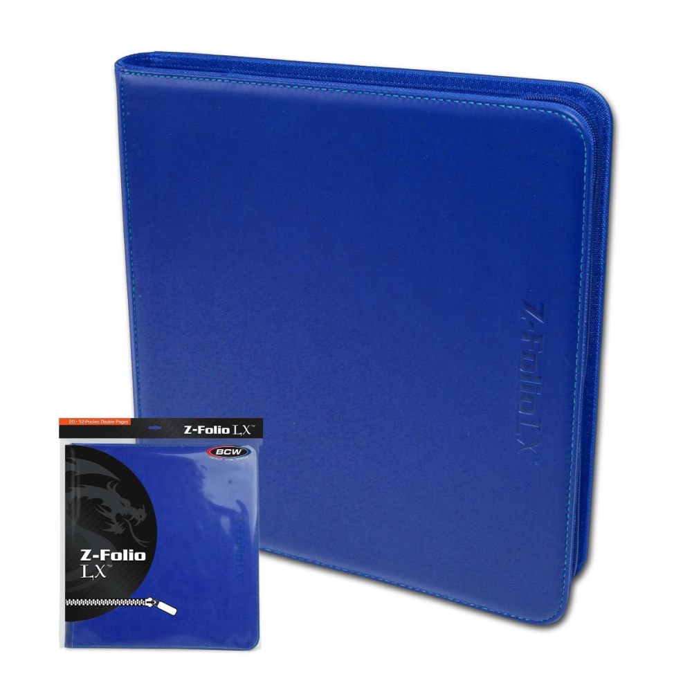 722626006340 BCW 1ZF12LXBLU Trading/Gaming Card 12Pocket ZFolio LX