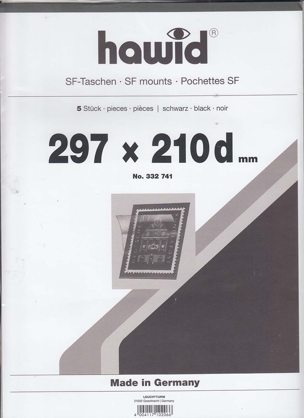 thumbnail image 2 of HAWID Stamp Mounts #1203 - Black - 160x120d Mm - 10 Pieces Group Of 2 | Publications & Supplies 2 of 9