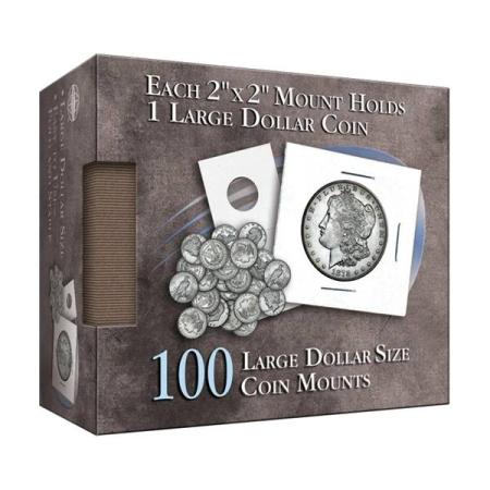 Cowens Cardboard 2" x 2" Coin Flips -- Large Dollar (100 Count Retail Box)