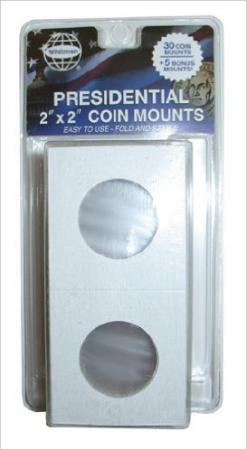 Whitman 2x2 Coin Mounts -- Retail Pack of 30 -- Small Dollar Size