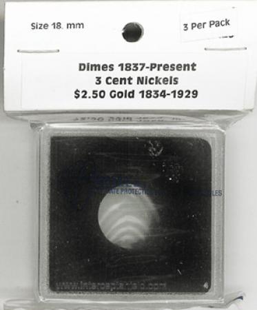 Intercept Shield 2X2 Holders 18mm (3CN, Dimes, $2.50 Gold)