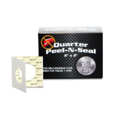 BCW Peel-N-Seal Self Adhesive Flips -- Quarter -- Pack of 100