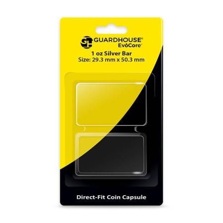 Guardhouse Capsules - Direct Fit -  29.3 mm x 50.3 mm (Silver Bar) -- Single Capsule/Blister Pack
