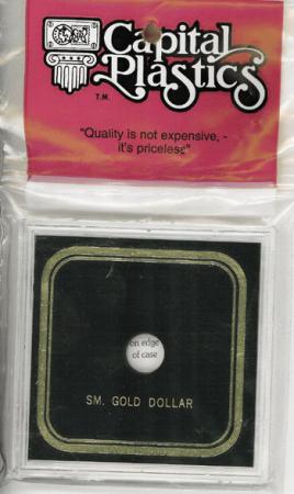 Capital Holder - Small Gold Dollar, 3.3x3.3