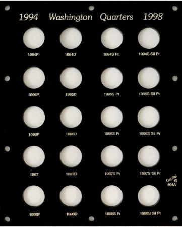 Capital Holder - Washington Quarters 1994-1998S