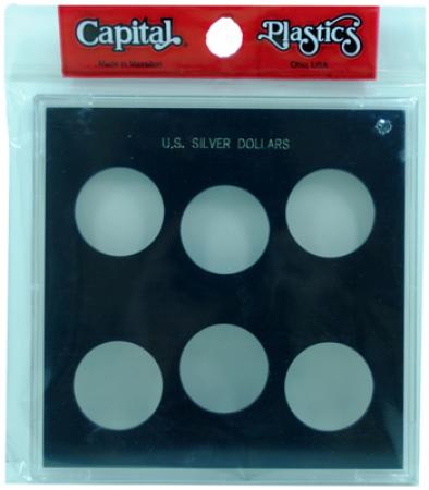 Capital Holder - U.S. Silver Dollars (Galaxy, 6 Holes, No Dates)