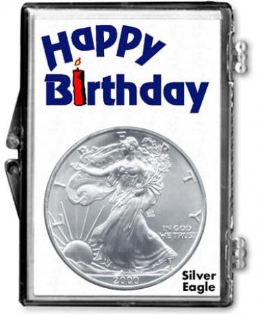 Edgar Marcus Snaplock Holder -- Birthday -- Candle -- Silver Eagle