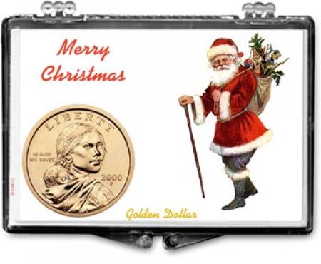 Edgar Marcus Snaplock Holder -- Christmas -- Santa -- Golden Dollar