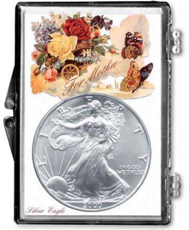 Edgar Marcus Snaplock Holder -- Mothers Day -- For Mother -- Silver Eagle