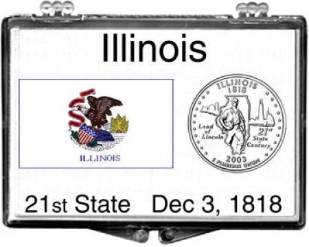Edgar Marcus Snaplock Holder -- Illinois State Flag