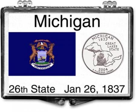 Edgar Marcus Snaplock Holder -- Michigan State Flag