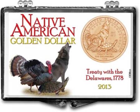Edgar Marcus Snaplock Holder -- 2013 Native American Golden Dollar