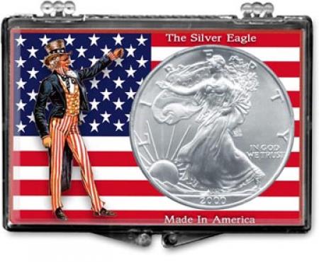 Edgar Marcus Snaplock Holder -- American Eagle -- Uncle Sam with Flag