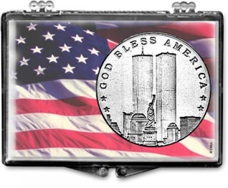 Edgar Marcus Snaplock Holder -- Patriotic Round --  Flag