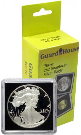 Guardhouse Tetra 2x2 Snaplocks -- Silver Eagle Size -- Pack of 10