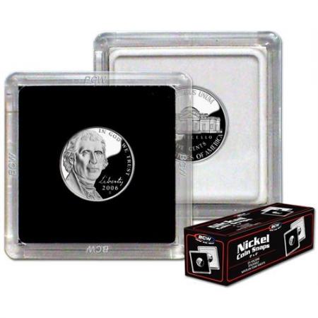 BCW 2x2 Snaplocks Nickel Size -- Box of 25
