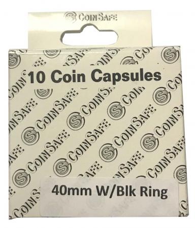 Coin Safe Capsule - Silver Eagle Size with Ring - 10 pack