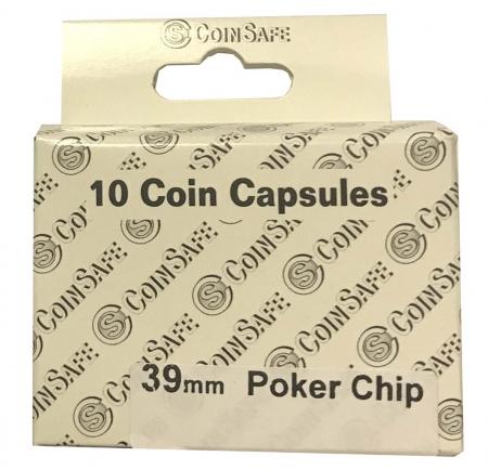 Coin Safe Capsule - Poker Chip Size - 10 pack