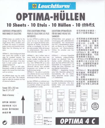 Lot of 20 Lighthouse OPTIMA 2S Pages 2 Pockets BLACK For 4-Ring Optima Binder 