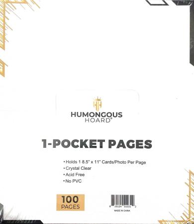Humongous Hoard 1 Pocket Page -- Pack of 100
