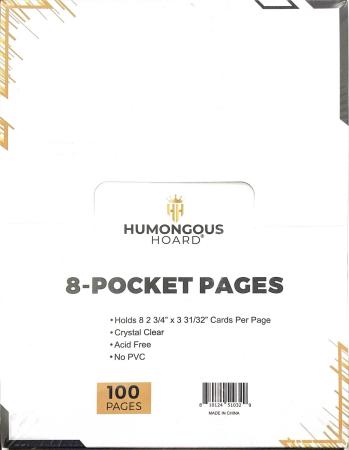 Humongous Hoard 8 Pocket Page -- Pack of 100