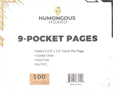 Humongous Hoard 9 Pocket Page -- Pack of 100