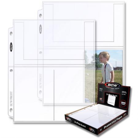 BCW Polypropylene Pages -- 3 4x6 Pockets