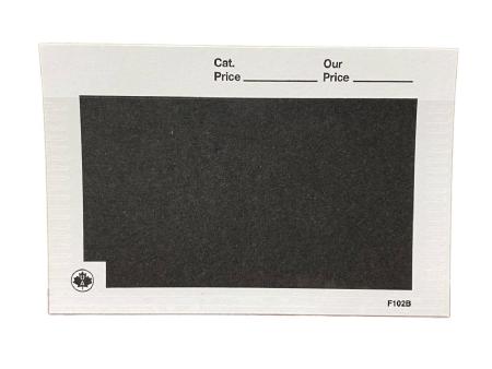 Unitrade Dealer Window Cards (F102B) -- 4 1/4 x 2 3/4 -- Black